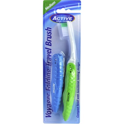 Active Oral Care Voyager Folding Travel Brush Medium 2 ks