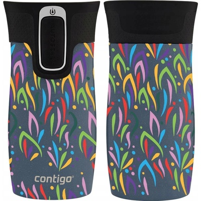 Contigo West Loop termohrnek Mini 300 ml Floresy Modrá Metalíza