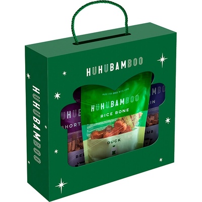 Huhubamboo vianočný box s maškrtami 6x 75 g