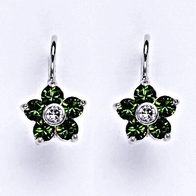 Čištín se Swarovski fern green krystaly NK 1444
