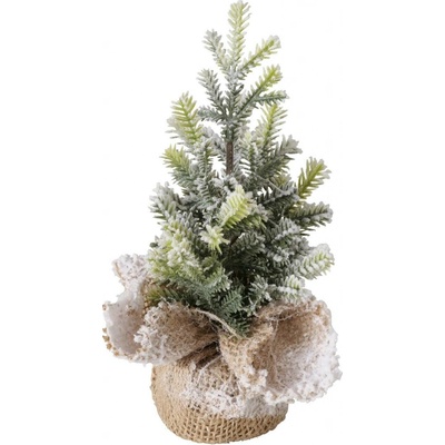 Boltze Home Úmělý vánoční stromeček v jutovém květináči TANNE 22 cm