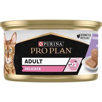 PRO PLAN PRO PLAN Adult Delicate Мокра храна за котки с пуйка 85г