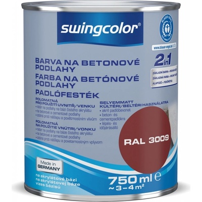 Swingcolor Farba na betón 2v1 0,75 l oxidovaná červená