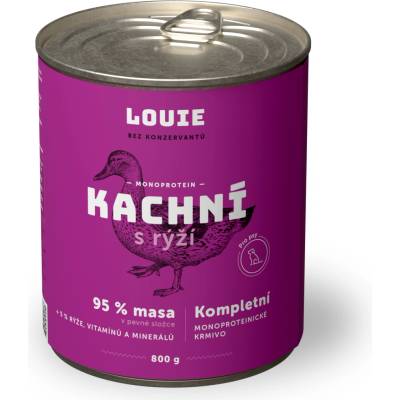 Louie Dog Kačacie s ryžou a prebiotikami 800 g