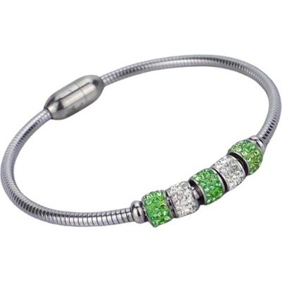 Mabell Dámsky náramok z chirurgickej ocele MAYSAN SK221GH1006-GREENC45