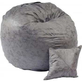 Image 1 of PUFRELAX Комплект, Барбарон и декоративна възглавница, 600л. , King Size - Smoke Grey, Перящ се калъф, Трансформира се в легло, Пълнеж с микс от мемори пяна и дунапрен, Гама Premium (PUF-M-KP-PT-MNGRE)