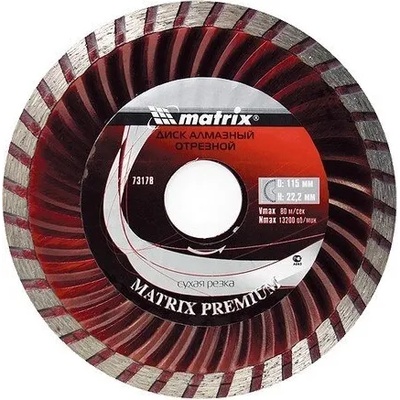 MTX Диск 115 х 22, 2 mm диамантен за сухо рязане Turbo, MTX PREMIUM