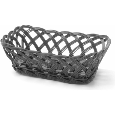 Košík pletený, HENDI, obdélníkový, Černá, 225x150x(H)65mm