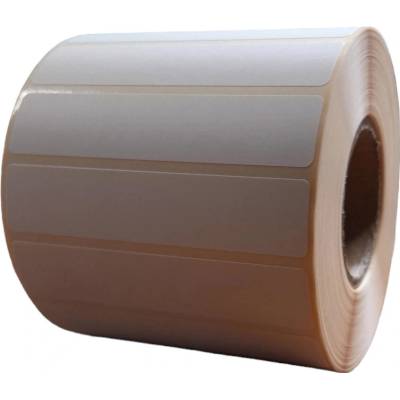 Papierová Etiketa 80 mm x 17 mm, Matný papier, Biela, Dutinka 40 mm, 2000 ks/kotúč, Silné lepidlo, Priemer kotúča 90 mm