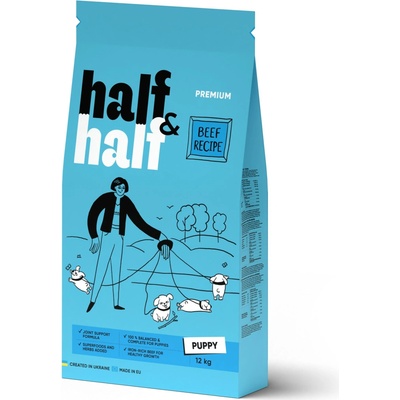 Half&Half Puppy All Breed hovädzie 12 kg