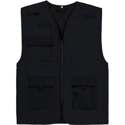 Korntex Kiel Multifunkčná pracovná reflexná vesta KX166 Black