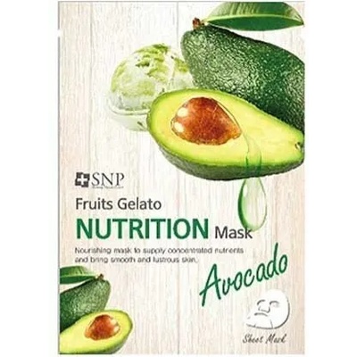 SNP [SNP] Avocado Fruits Gelato Nutrition Mask, подхранваща маска за лице с авокадо (8809458840976)