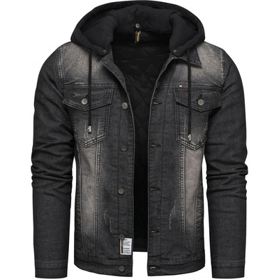 Recea pánská džínová bunda Tua černá – Zboží Dáma