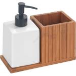 WENKO 54944100 - Дозатор за течен сапун MERA 18, 5x17 cm кафяв (WE0480)