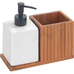 WENKO 54944100 - Дозатор за течен сапун MERA 18, 5x17 cm кафяв (WE0480)