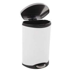 EKO-Europe EKO Кош за отпадъци с педал SHELL - 50 литра - бял (EKO 921850 - White) - luxdom