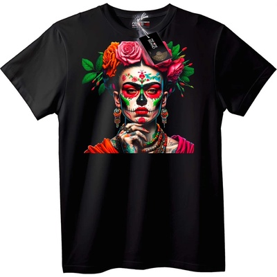 NOONEBRAND Тениска Frida за Ден на Мъртвите - 2XL, Black