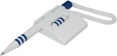 Office products Химикалка с поставка бял/син