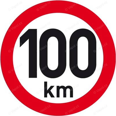 Samolepka reflexní rychlost 100 km, průměr 200 mm