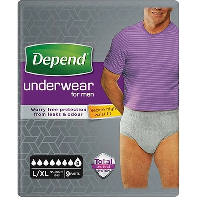 Depend Super L/XL pánske naťahovacie nohavičky 9 ks