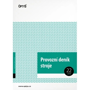 Optys 1234 Provozní deník stroje A4 nepropisující