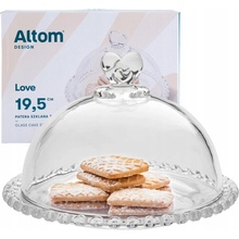 Altom Design Love Sklenená tácka s poklopom 19,5 cm