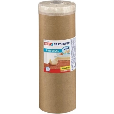 tesa Easy Cover, kombinace zakrývacího papíru a malířské pásky, náplň, světle hnědá, 20m x 3m, (58881-00000-00)