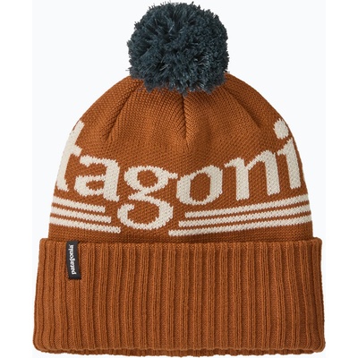 Patagonia Powder Town hut tripper logo: cinnamon brown