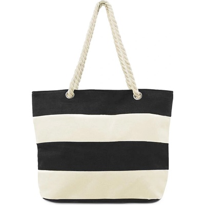 KUFRYPLUS Plážová taška SCB01 černá + béžová 45 x 32 x 13 cm