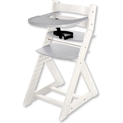 Hajdalánek Rostoucí židle Ela velký pultík bílá / světle šedá