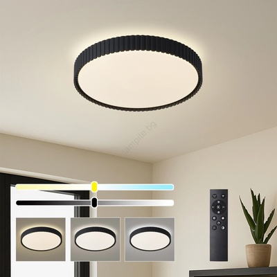 Brilagi - LED димируемо таванно осветително тяло ORINO LED/54W/230V 3000-6000K черно диаметър 43 см+ДУ (BG4783)