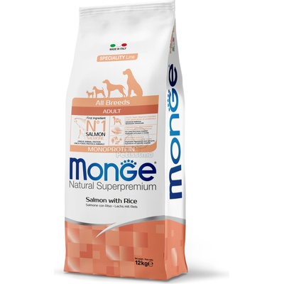 Monge Speciality Line All Breeds Adult Monoprotein суха храна за кучета - сьомга, ориз 2, 5 кг