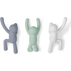 Umbra HK Limited Umbra Комплект от 3 бр закачалки за стена buddy - 3 цвята (umbra-318165-370)