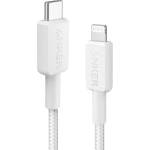 Anker Сертифициран (MFi) USB-C към Lightning кабел за Apple устройства с Lightning порт (90 см) - Anker PowerLine Select USB-C to Ligthning Cable (бял)(bulk) (A81B5)