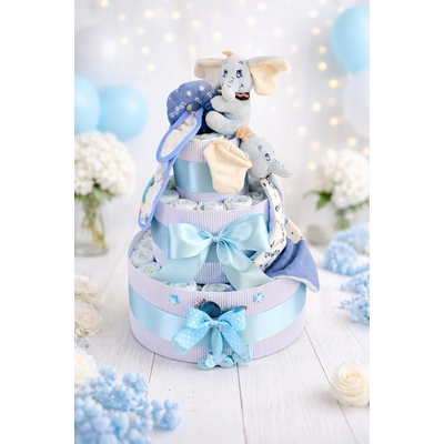 Pampers plienková torta sloník modrá