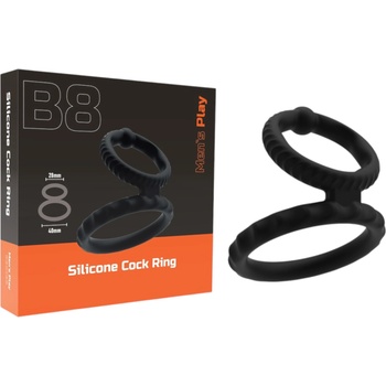 Men' s Play - пръстен за пенис и тестиси (черен)