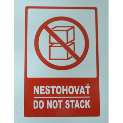 HAKY Etikety 80x120 mm NESTOHOVAŤ (DO NOT STACK) - 500 etikiet/kotúč