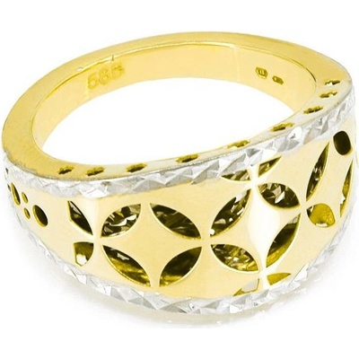 sZlato.cz 3375 Zlatý dámský prsten v kombinaci bílého a žlutého zlata