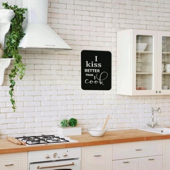 Image 1 of Decono Метален Надпис I Kiss Better than I Cook