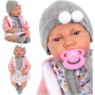 Kinderplay interaktívna 41 cm so zvukom, cumlík, oblečenie