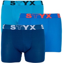 Styx pánské boxerky long sportovní guma modré (U9676869) 3Pack