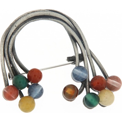 Biju brož duha s barevnými korálky 9001689-3