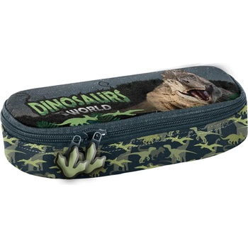 Image 1 of PASO Овален ученически несесер Paso Dinosaur - С 1 цип (PP23DZ-013)