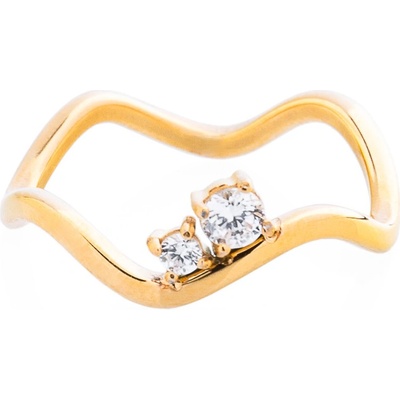 Franco Bene Nepravidelný promise ring pozlacený 2963