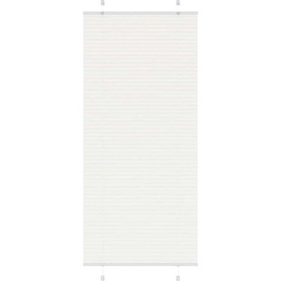 vidaXL Плисирана щора Бяла 95x200 cm Ширина на плата 94, 4 cm Полиестер (4015516)