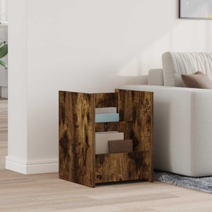 vidaXL Етажерка за списания с рафт Димян дъб 35 x 35 x 45 см (890868)