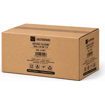 Gastrofans Výhodný multipack 6x Víko pro GN 1/3, nerezové, vzduchotěsné se silikonovým těsněním