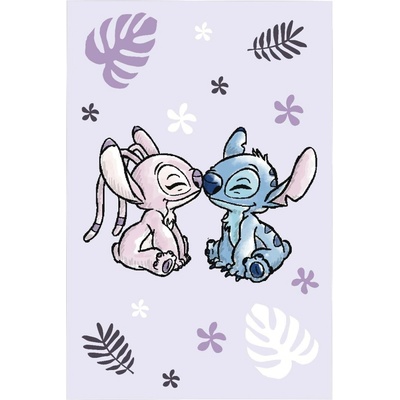 Jerry Fabrics Deka mikroflanel Lilo and Stitch pink