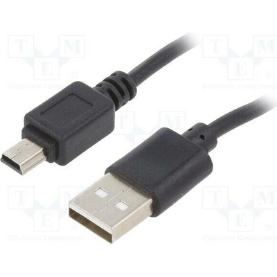 Akyga AK-USB-22 USB 2.0, USB A vidlice, USB B mini vidlice, 1m, černý