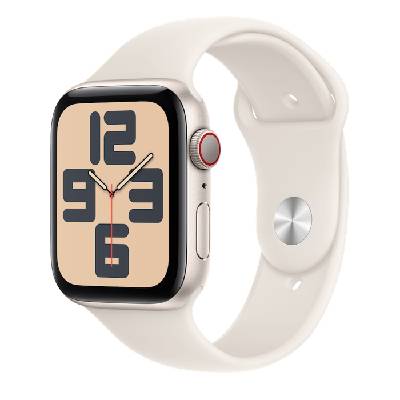 Apple Watch SE 2024 GPS Cellular 40mm hvězdně bílá - sportovní řemínek S/M